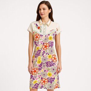 Double D Ranch Embroidered Cotton Western Shirt Dress Size S